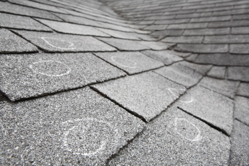 Roof hail damage in White Plains